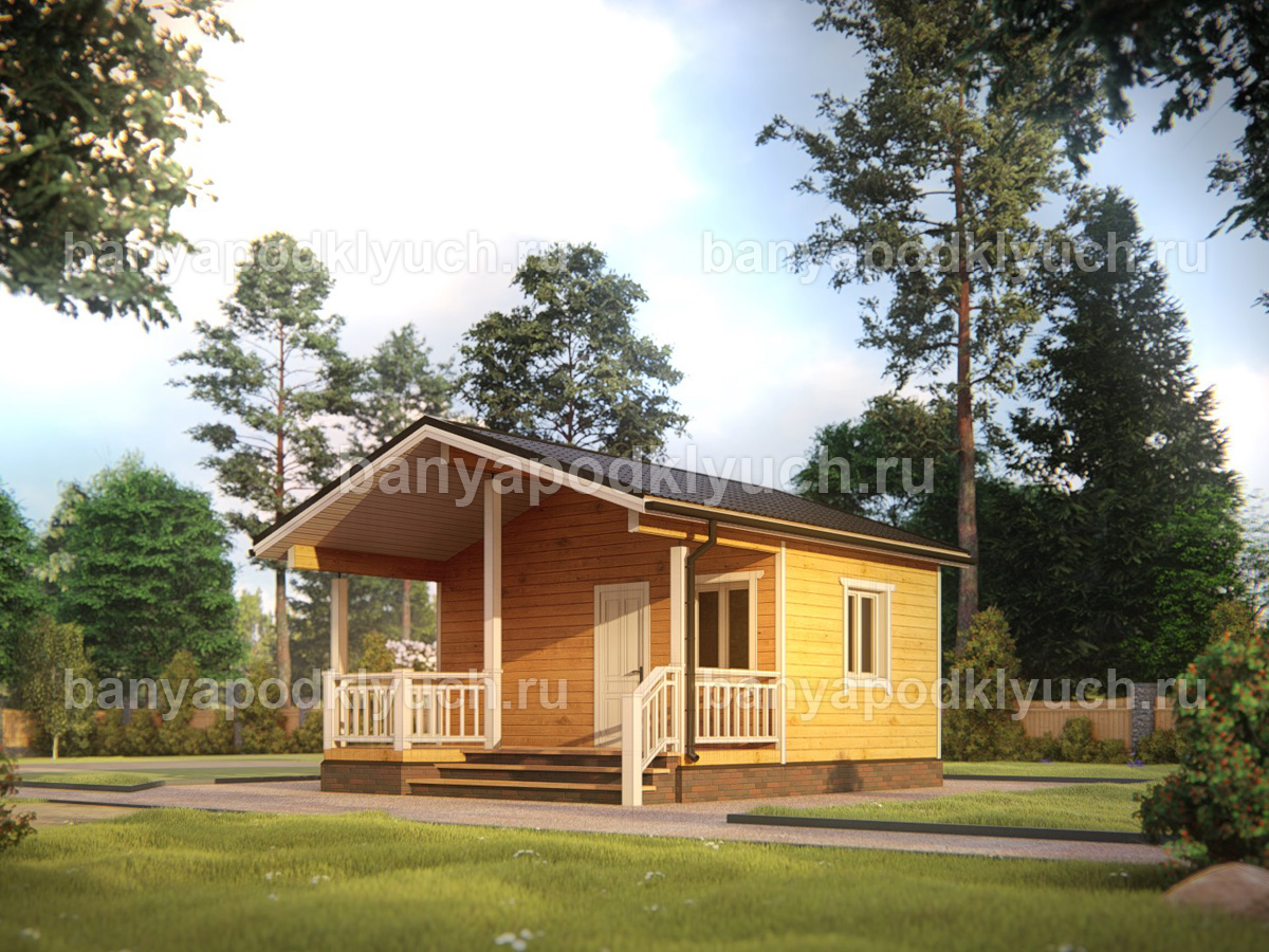 Баня из бруса 6.75x6 м Баня из бруса 6.75x6 м